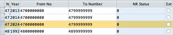 Steps to Maintain Number Ranges for Material Ledger Documents